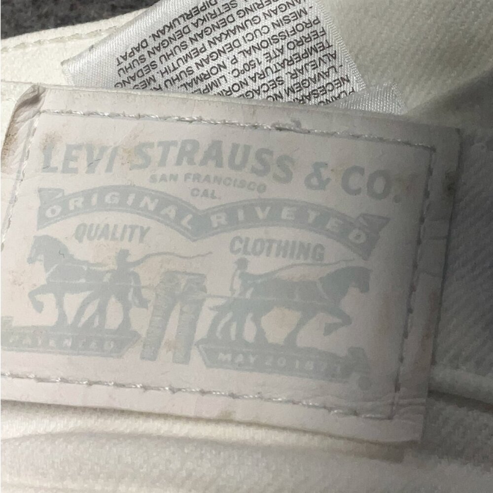 Levi's White Skinny Jeans Size 28 - Excellent Condition - Picture 5 of 6